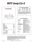 1977 Jeep Cj-5  American Motors  Slick Canadian Issue Sales Sheet Brochure