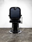 Vintage Theo A  Kochs Barber Chair     Restored Cast Iron     Black