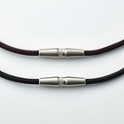 Phiten Rakuwa Magnetic Titanium Metal Necklace Unisex Black Metallic Red 50cm