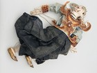 Vintage Burmese Yoke The Marionette String Puppet Carved Wood Beaded 20  Doll