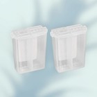 Homex Like Tupperware Mini Salt And Pepper Spice  Shakers Clear Plastic Set Of 2