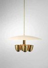 1950 s Mid Century Modern Vintage Style Pendant Light In Solid Brass And Lacquer