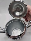 Vtg Mcm Cromwell Silver Chromium Sugar Bowl With Lid