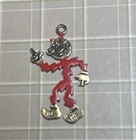 Vintage Reddy Kilowatt Pendant Charm  Enamel Red Brass  Adv  Electric Co   1 In 