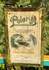 Vintage 5 Gal  Metal Polarine Square Motor Oil Can W early Car Graphic Gas  sign