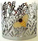 Bath   Body Works Enamel Bumble Bee Silver Metal Hand Soap lotion Holder New X 2