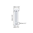 Single Hole Clevis Pins 5mm X 20mm Flat Head Zinc-plating Solid Steel Pin 12pcs