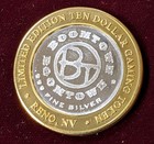  999  10 Silver Strike   Gaming Token   Boomtown   Cowboy Boot Design