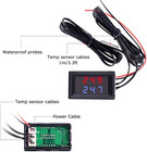 Digital Thermometer Dual Display With 2 Waterproof Probes Car Aquarium