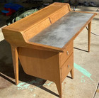 Vtg Mcm John Van Koert Drexel Profile Mid Century Executive Desk Walnut 1956