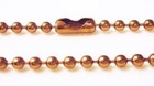 Pure 100  Copper Ball Chain  24  Necklace With Clasp   3   2 4mm   Made In Usa