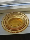 Vintage 60s Amber Glass Swan On Nest Lidded Dish