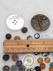 Lot Of 185 Vtg Ant Buttons Picture Glass Bakelite Mop Rhinestone Calico China