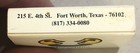 Empty Matchbook Box Cover - Angeluna Restaurant Fort Worth  Tx  Vintage