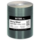 100 Pack Ritek Pro Cd-r 52x 700mb Shiny Silver Lacquer Blank Recordable Disc