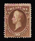 Excellent Genuine Scott  o113 F-vf Used 1879 Abnc Treasury Official Pse Cert
