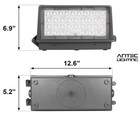 60w Led Full Cutoff Wall Pack Light Outdoor 5000k Etl Dlc Ip65 Dusk To Dawn