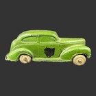 Vintage Small The Sun Rubber Co  Green Hard Rubber Toy Car  39 Made In Usa