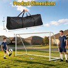 Portable Soccer Goal 12 x6  Pvc Frame Soccer Net For Backyard Football Training