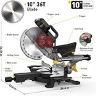 Marvtool 10in Miter Saw Sliding Compound Saw 15 Amp Compact Woodworking Tool Us