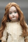 Antique 24  German Jd Kestner 168 Bisque Head Doll Compo Body Human Hair 1910