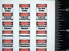 O Scale Osha Danger Industrial Red Signs 2mil Vinyl Decals Cut Peel Stickers