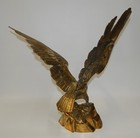 Large Vintage 21  American Eagle On Rocks Brass Statue