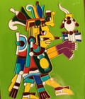 Xocotl Huetzi Mexico April Wood Tile Metal Warrior Plaque 5  X 6 