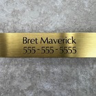Custom Engraved Tags Personalized Name Plate Stained Brushed Brass Extra Large