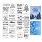 4 Sheets Christmas Clear Stamps - Holiday Sayings Silicone Rubber Stamps For Car