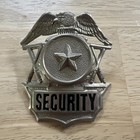 Vintage Security Badge Star   Eagle Screw Back Used  See Description 