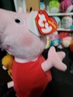 Ty Peppa Pig 6  Plush Beanie Baby With Tags