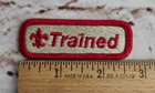 Bsa Boy Scouts  Trained Patch  Red tan  New