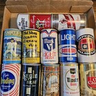 Lot Of Antique Beer Cans     Pull Tabs Flat Tops Closed Tops Mixed Lot Imports