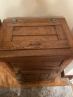 Antique Wooden Oak Ice Box Fridge Cabinet Cupboard
