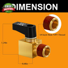 Air Compressor Valve Brass Drain Cock Ball Valve 1 4  Npt Male Thread Air Compre