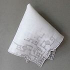 Vintage Wedding Bridal Handkerchief Linen With Drawnwork And Embroidery