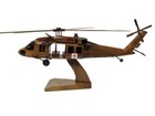 Uh-60 Uh-60a L Blackhawk Dustoff Medevac Helicopter Mahogany Wood Wooden Model