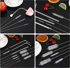 Nylon Straw Brush Cleaner Bottle Tube Pipe Small Long Cleaning 10pcs Set Usa Lot
