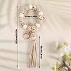 Mabor Silicone Bead Keychain Wristlet - Beaded Wristlet Keychain Bracelet With P
