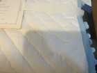 Pottery Barn Kids Pom Pom Blue Crib Toddler  Quilt   Bedskirt Bedskirt New
