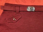 Vintage Men s Maroon Wool Swim Trunks Swimsuit With Belt   Pocket 