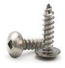  10 Sheet Metal Screws - Stainless Steel Square Drive Truss Head - Select Size