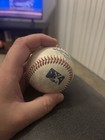 Rawlings Official International League Baseball Ball White red blue Game Used