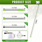 Fruit Picker With Storage Bag 11ft 8 Section Stainless Pole For Mango Peach Pear