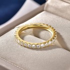 Diamond Simulated 14k Gold Filled Silver Moissanite Engagement Promise Ring