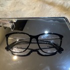 Chanel Full Rim Eyeglasses Black Plastic Solid Women 17mm Bridge