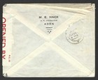 Aden Yemen 1942 Wwii To India Aden Censored Cover Indian Contingent P o 