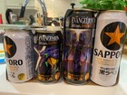 Sapporo Beer Can X2 Limited Evangelion  Anime Japan Empty Top-sealed Bottom-open