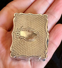 Antique Victorian English Sterling Silver Vinaigrette With Bail Birmingham 1875